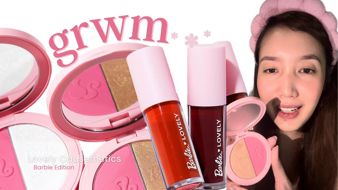 GRWM: Trying the Lovely Causemetics x Barbie Collection! 🩷✨ | Highlighter, Blush & Glowy Tint Review