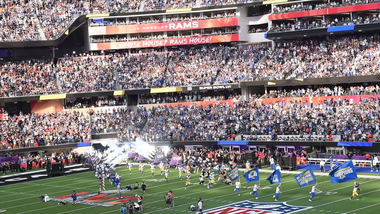 Super Bowl LVI Players Entering Sofi Stadium