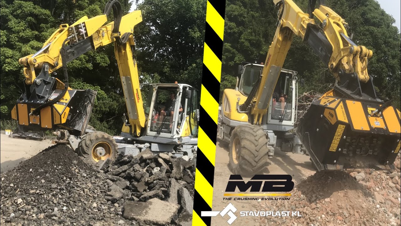 Menzi Muck - Crushing and screening attachments / STAVOPLAST KL