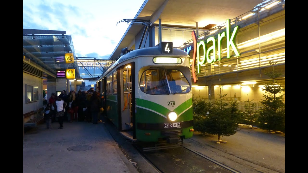 Linie 4 Stadion Liebenau-Liebenau/Murpark Frontmitfahrt Reihe 260 (Stra&szlig;enbahn Graz)
