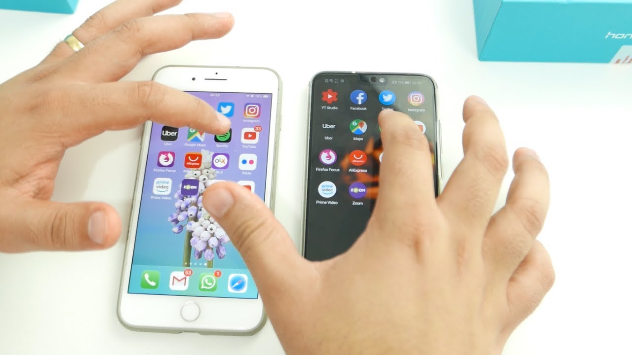 Honor 8X vs. iPhone 8 Plus - Speed Test