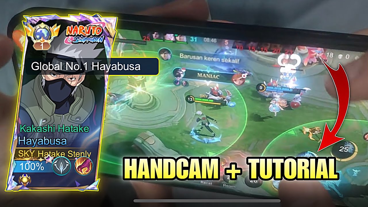 TUTORIAL GESER MAP / 4 JARI HANDCAM ! KECEPATAN JARI TOP 1 GLOBAL HAYABUSA !