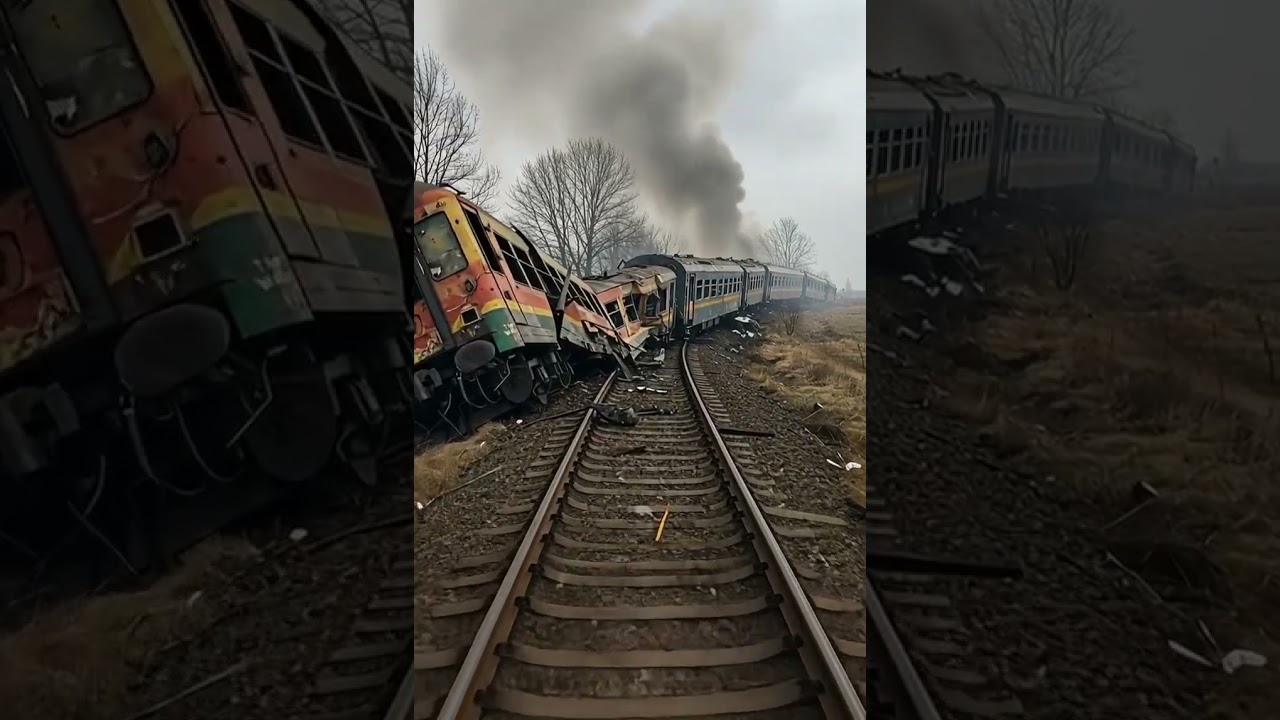 Train got fire 😳 #korea #southkorea #trainincident #train #trainfire #trainaccident #trainvideo