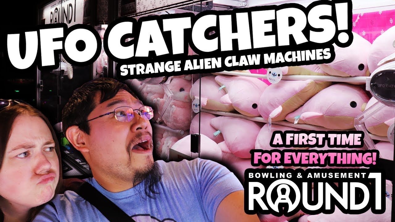 First Time Playing and WINNING UFO Catchers and Claw Machines at Round 1 Arcade in Dallas Texas!