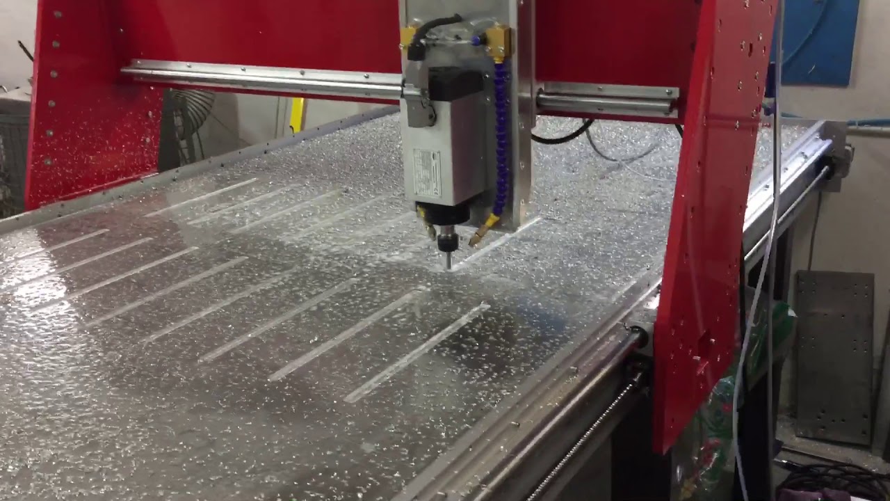 CNC Eigenbau Nuten Aufspannplatte fräsen