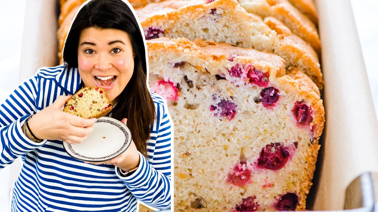 GLUTEN FREE Cranberry Orange BREAD - So MOIST and DELICIOUS!