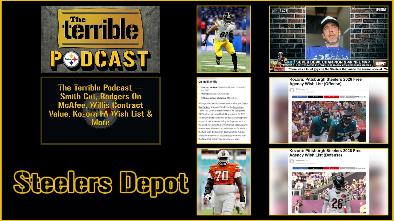The Terrible Podcast — Smith Cut, Rodgers On McAfee, Willis Contract Value, Kozora FA Wish List