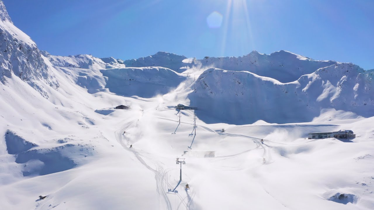 Beschneiung im Skigebiet Gurgl
