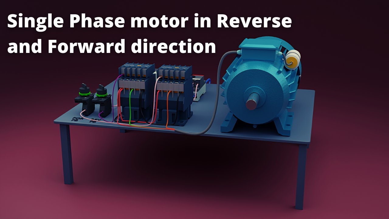 Run Single Phase Motor in REVERSE & FORWARD Direction - How to Change Single Phase Motor Rotation