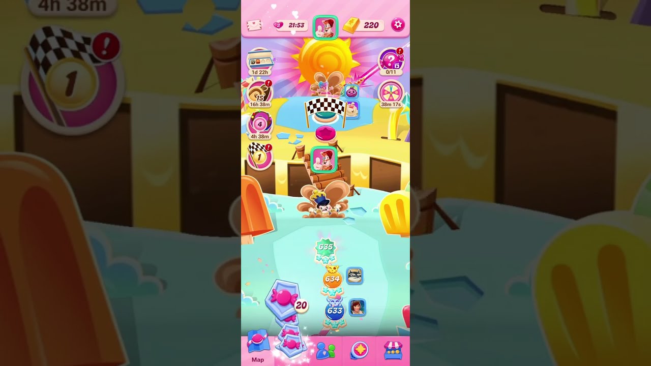 Kid game. Candy crush saga level 631~640