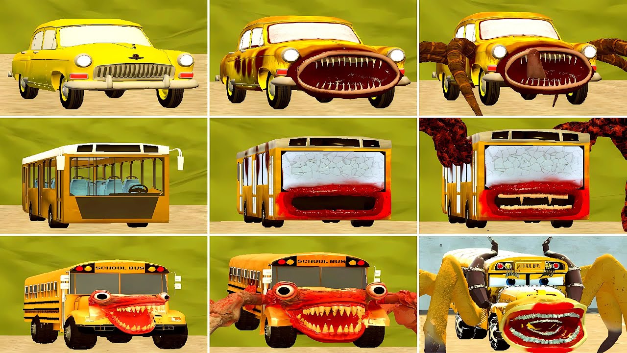 ALL MONSTERS OLD Big & Small: Car Eater, Bus Eater, School Bus Tapes, Cursed Thomas, Sonic (GMOD)