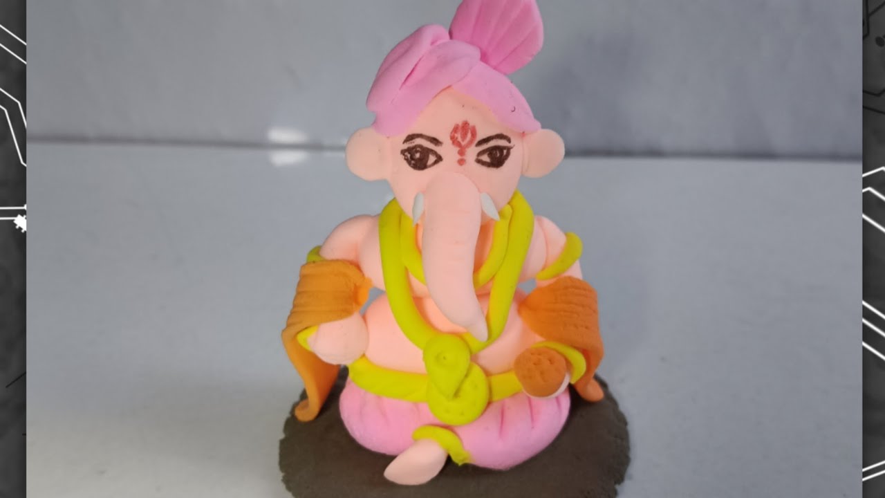 Ganesh ji clay art/Step by step/tutorial for beginners #clayart #youtube #shorts #viral #diy #ganesh