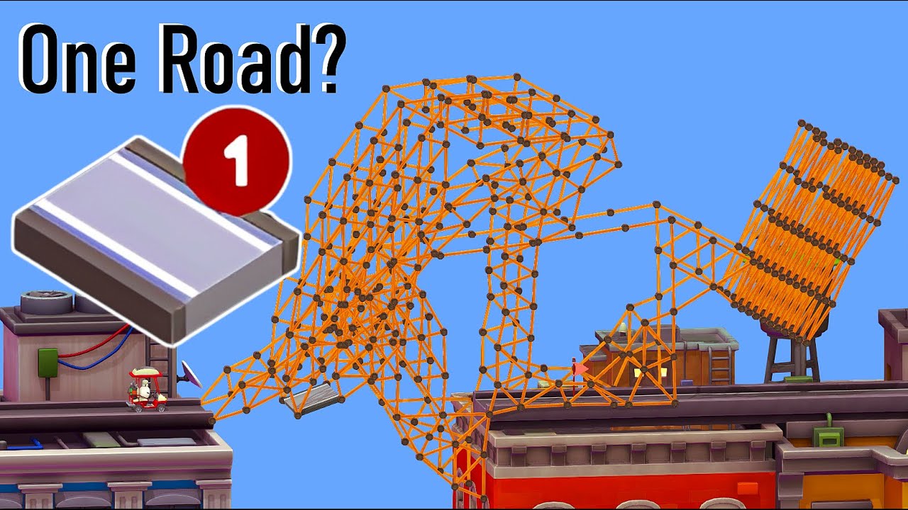 Можно ли пройти Poly Bridge 3, используя одну дорогу?