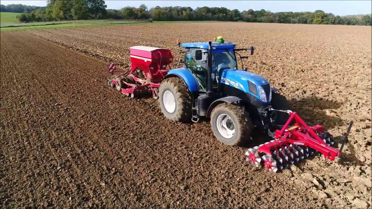 Semis Pois d'hiver 2017 // Horsch pronto 3 dc - T7.210 - Quivogne RPD [DJI]