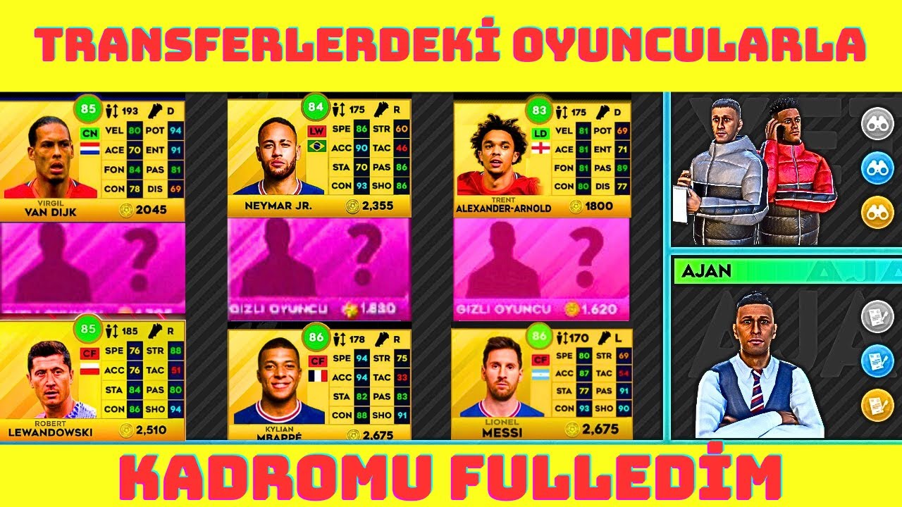 DLS 23 - Transferlere Gelen Tüm Oyuncuları Alıp Kadroyu Full Efsanevi Yapmak - Dream League Soccer
