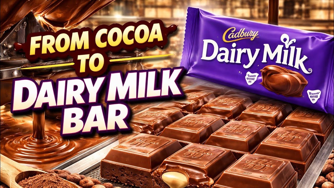 From Cocoa to Dairy Milk Bar — Chocolate Making Process#cocoa to chocolate