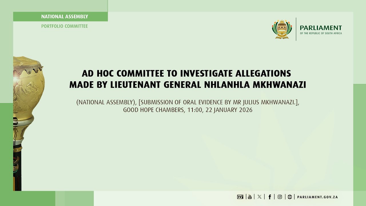 Ad Hoc Committee to Investigate Allegations made by Lieutenant General Mkhwanazi, 21 January 2026