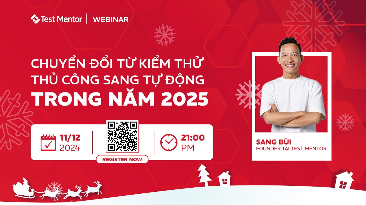 Webinar Chuyển đổi từ Kiểm thử Thủ công sang Tự động | Test Mentor