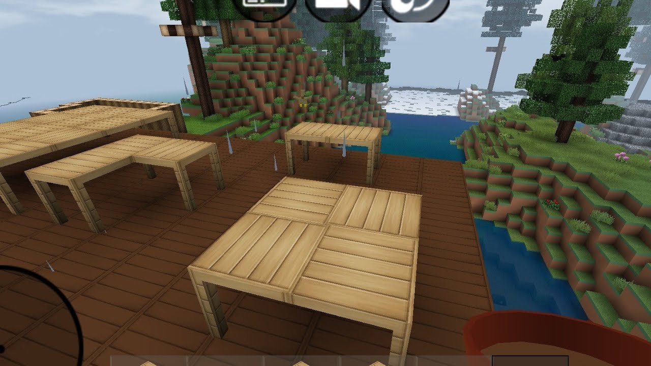 How to build a table in mini block craft 3D (easy furniture)