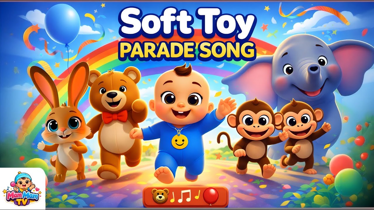 Soft Toy Parade | Fun Kids Rhymes & Learning | Mam Mam TV