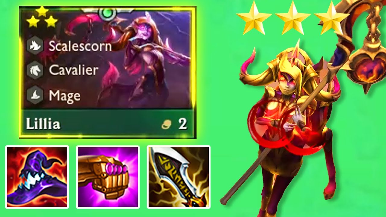 3-Star Lillia Full Crit AP Carry | Blue Battery + Mage active | TFT Set 7