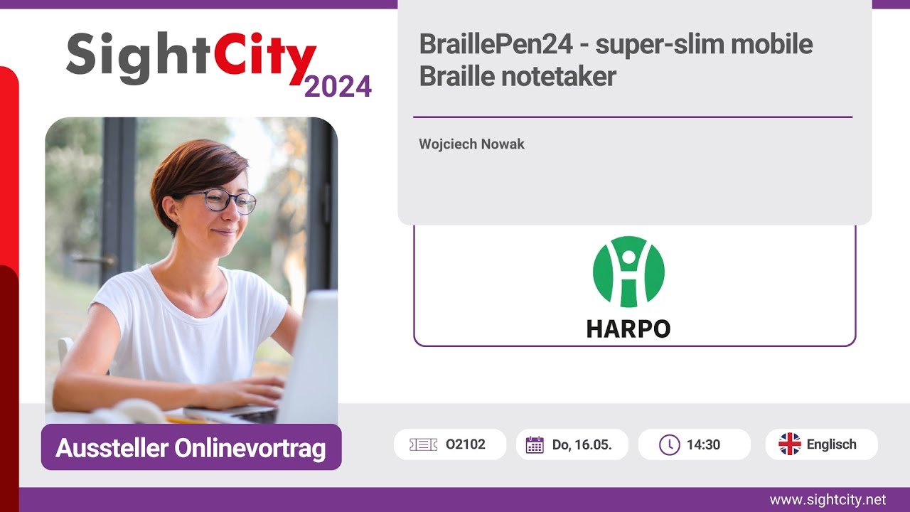 SightCity 2024: BraillePen24 - Super-Slim Mobile Braille Notetaker (Exhibitor Presentation)