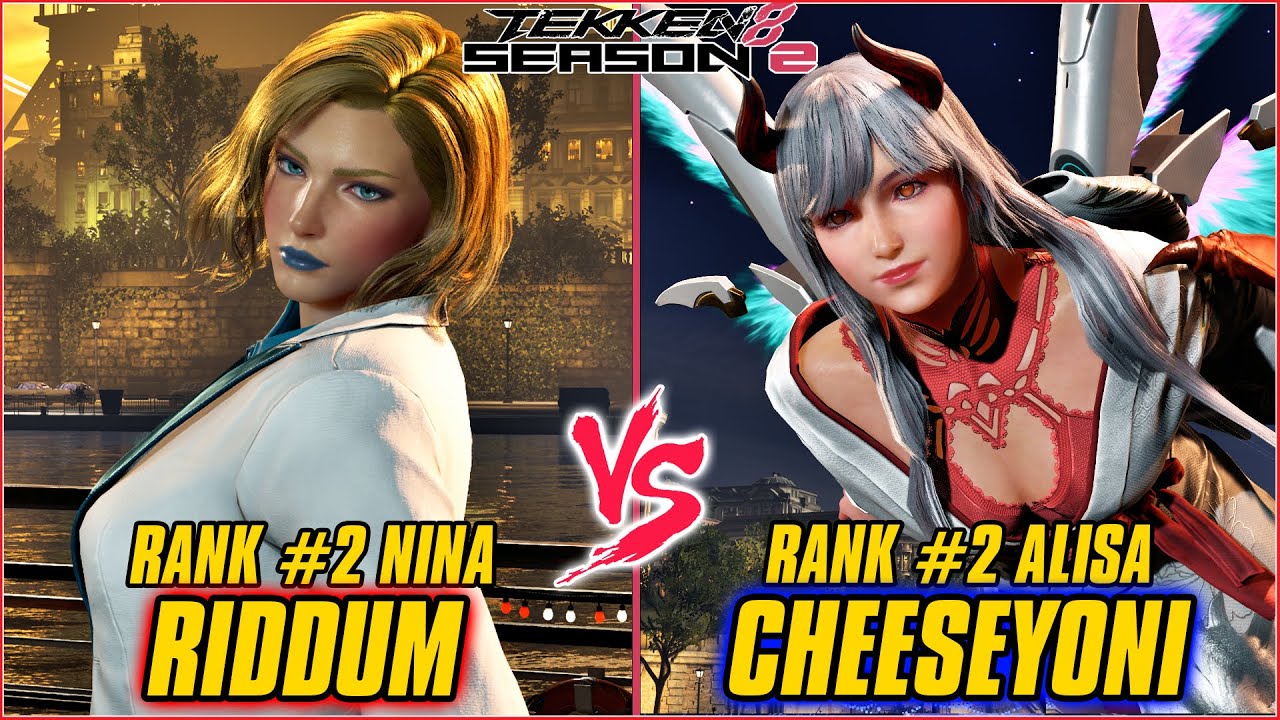 TEKKEN 8 | RIDDUM (RANK #2 NINA) vs CHEESEYONI (RANK #2 ALISA) | TEKKEN 8 HIGH LEVEL  MATCH
