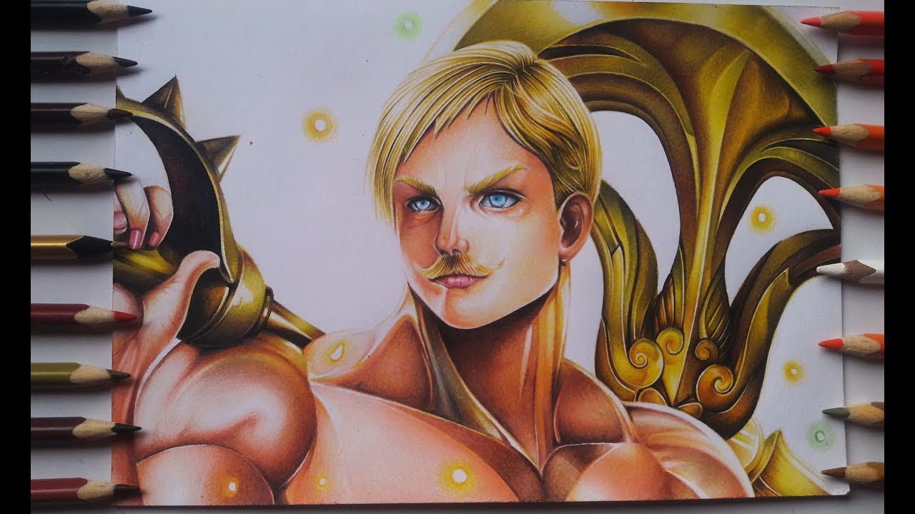como pintar cabello semi realista | como pintar a escanor el leon del orgullo