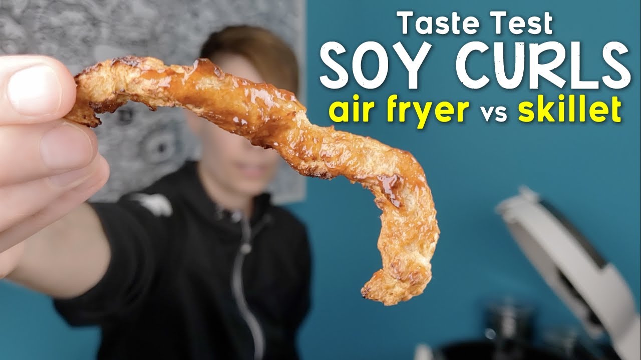 Soy Curls: Air Fryer vs Skillet - Taste Test | Vegan Meat Alternative | Protein Source | Oil Free