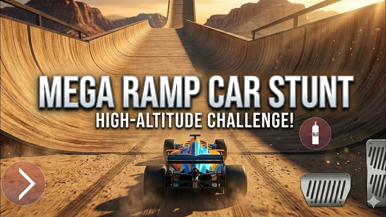 Mega Ramp Car Stunt Android Gameplay | Walkthrough Level 3-4 (Desert Mode)