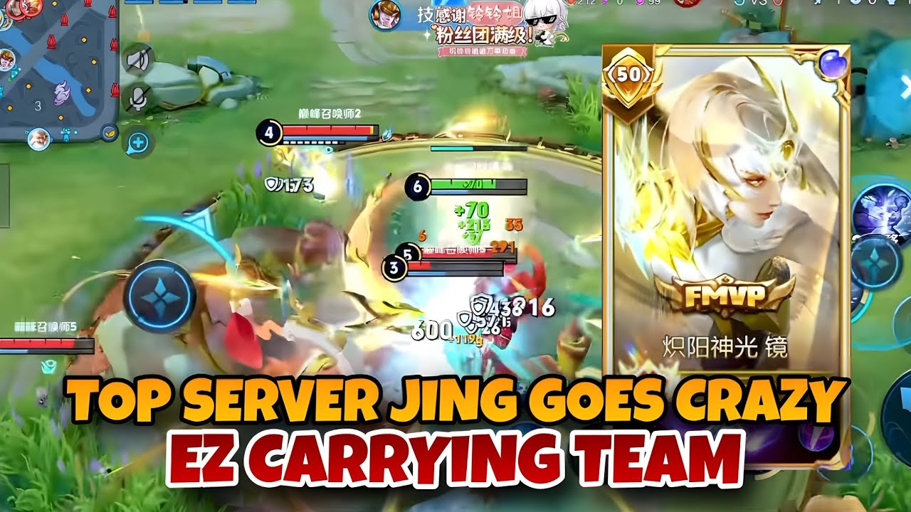 TOP SERVER JING DOMINATES 🤯 INSANE COMBO & TEAM CARRY | HONOR OF KINGS