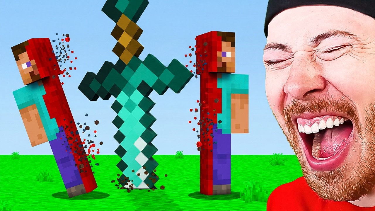 MINECRAFT STEVE VS GIANT SWORD!