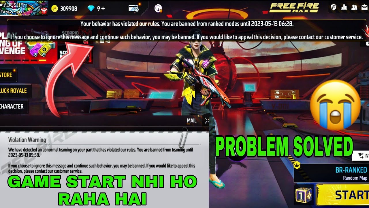 Your behaviour has violated our rules problem solution ff | Frends Ke Group Ma Nahi Jane Ho Raha ff