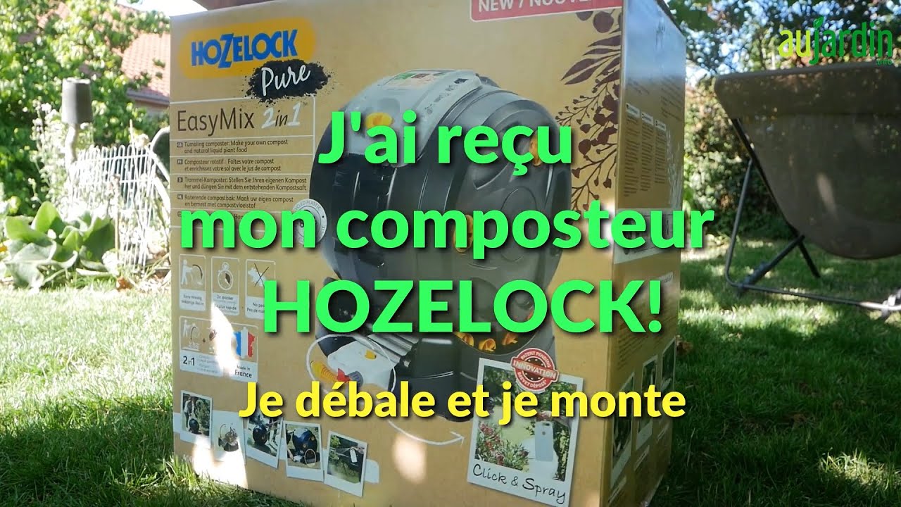 UNBOXING 😃 COMPOSTEUR rotatif HOZELOCK Pure EasyMix 2en1 ! Déballage et présentation