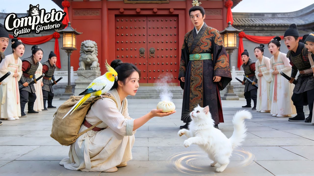 Nadie calma al gato loco del príncipe, chica pobre lo tranquiliza con un baozi&lo hace dar vueltas!