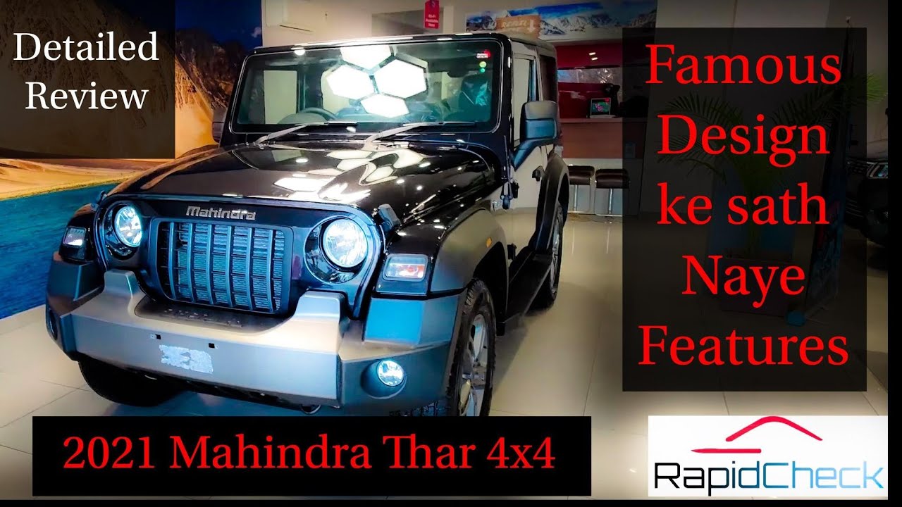 Mahindra Thar LX 4x4 Hard Top Diesel ₹13.25 Lakh | 2021 Detailed Real Life Review Black Colour