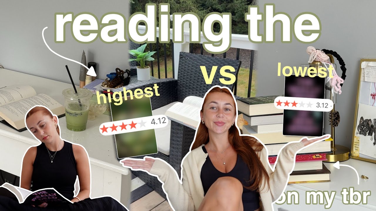 reading the highest vs lowest rated books on my tbr 📚⭐️