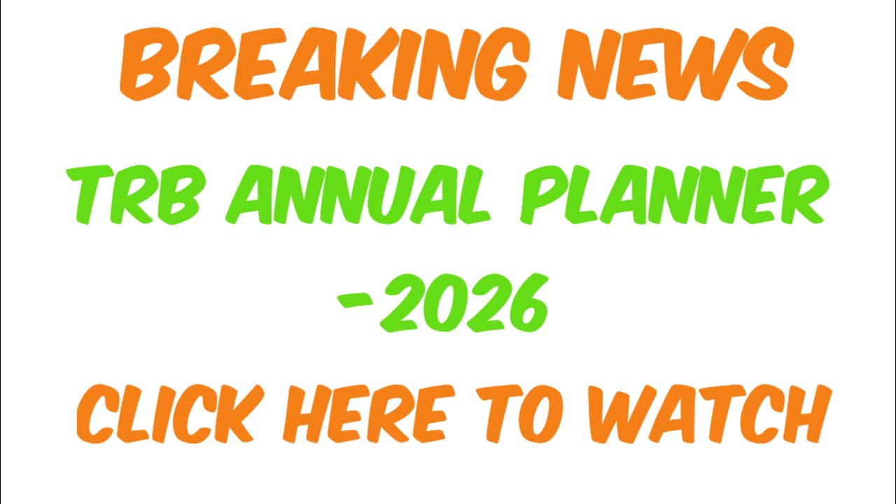 TRB ANNUAL PLANNER UPDATE