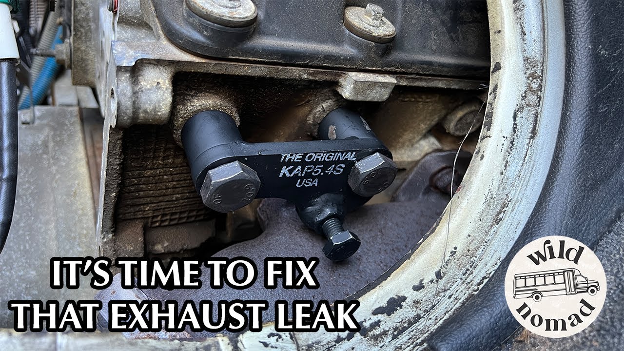 Ford E-Series Exhaust Manifold Leak Repair // Shuttle Bus RV Conversion
