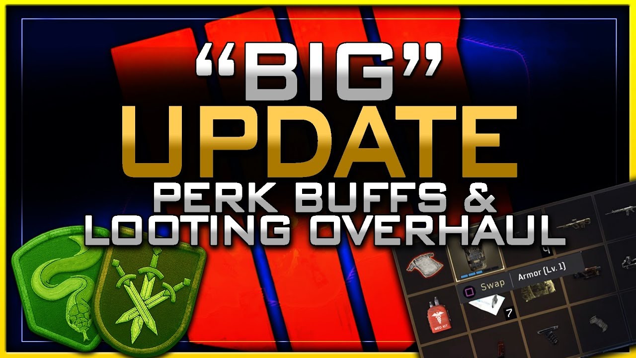 Looting Overhaul, Concussion Nerf, & Perk Buffs! (BO4 Patch Details Jan 15th)