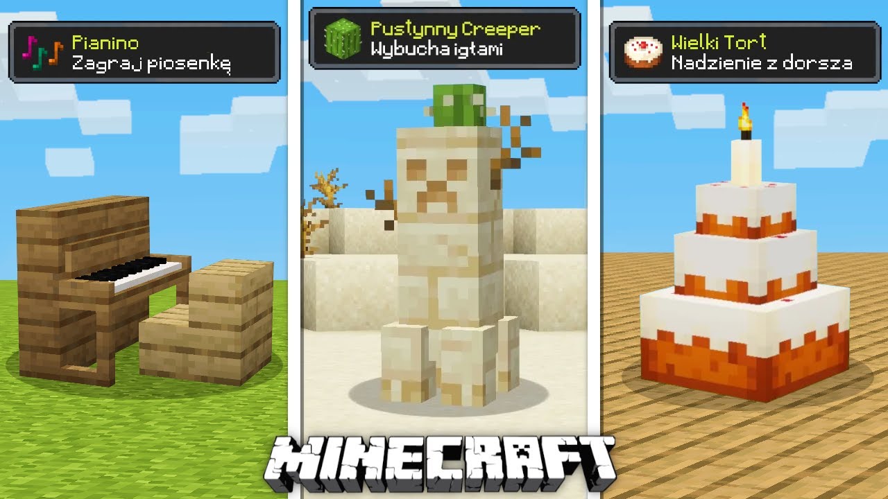 Wszystkie 50 RZECZY które POWINNY BYĆ w MINECRAFT!