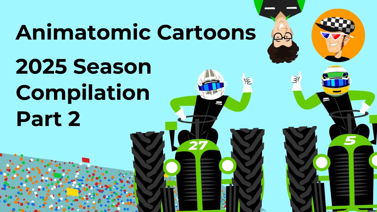 Animatomic Cartoons 2025 Season Compilation PART 2 Monaco - Spa 🏎️🎬