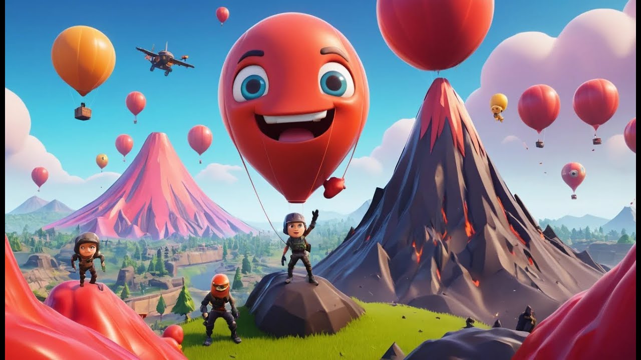Fortnite Baby’s Balloon Adventure Across the Valley | Kids Songs & Nursery Rhymes