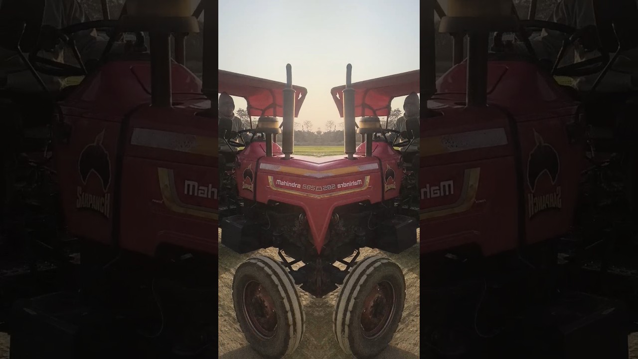 595 Crazy 🤣 Mahindra Tractor 🚜 Trailer Trending Mirror 🪞 Style Short Video #foryou #viralshorts