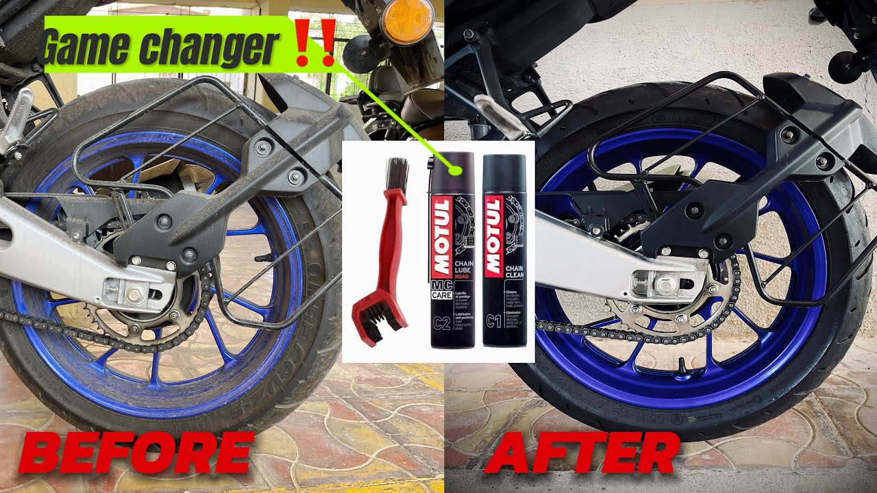 R15 V4 M Chain Clean & Chain Lube At Home | Best Results | MOTUL C1 C2 | ​⁠@Abhizvlogz