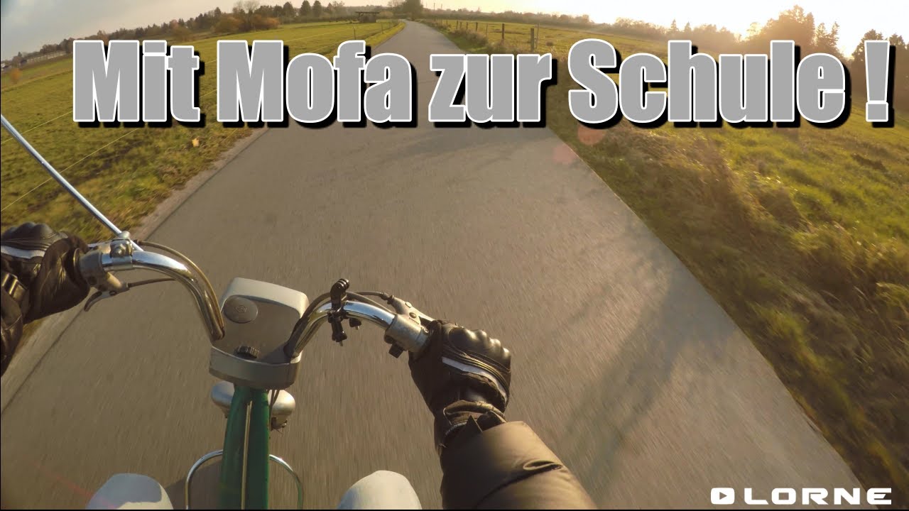 Mit meinem Mofa in die Schule!
