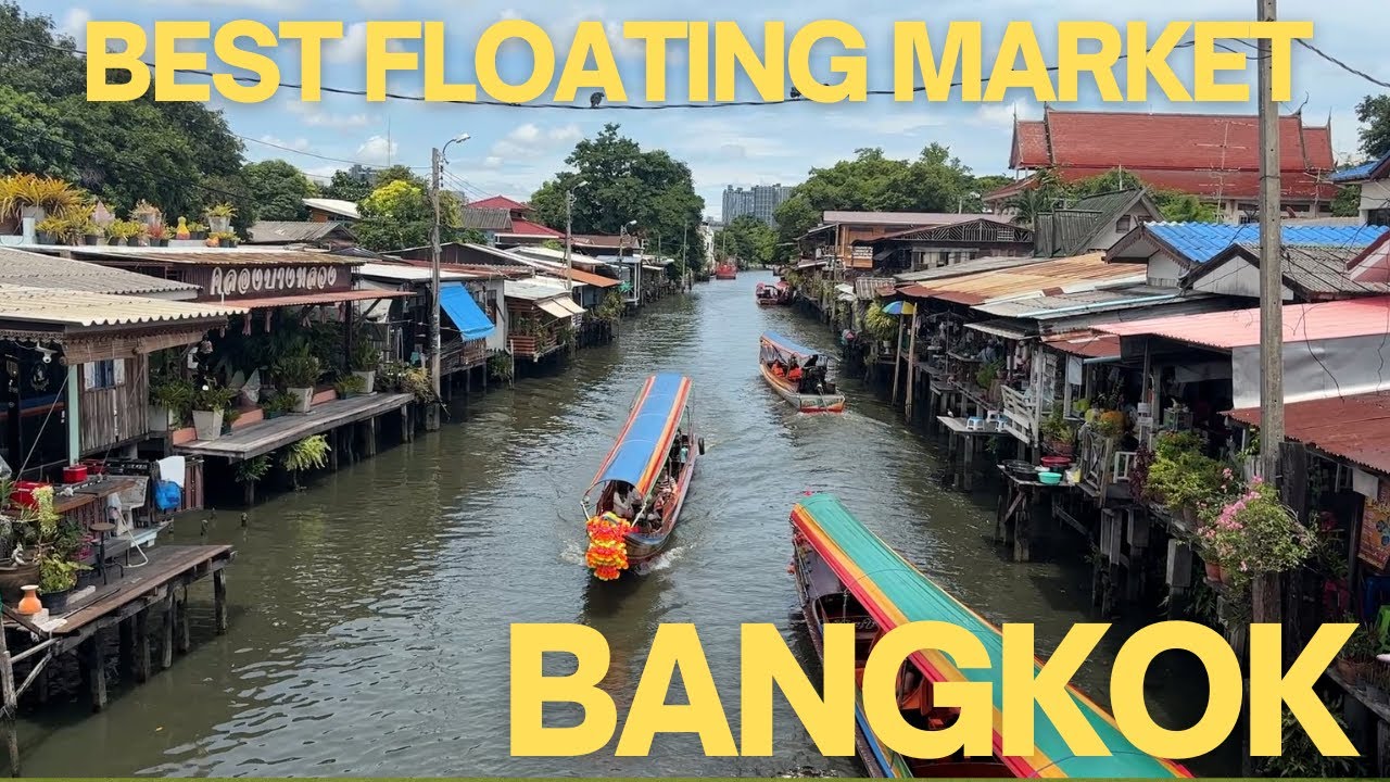 Bangkok City Tour | Hidden Gem Floating Market | Wat Paknam | Canal Longtail Boat Tour 🇹🇭