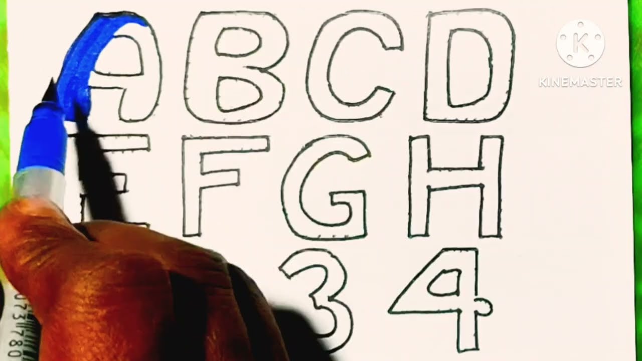 ABCD tracing for kids ll ABC ALPHABET TRACING AND Coloring ABCD Alphabet panting 