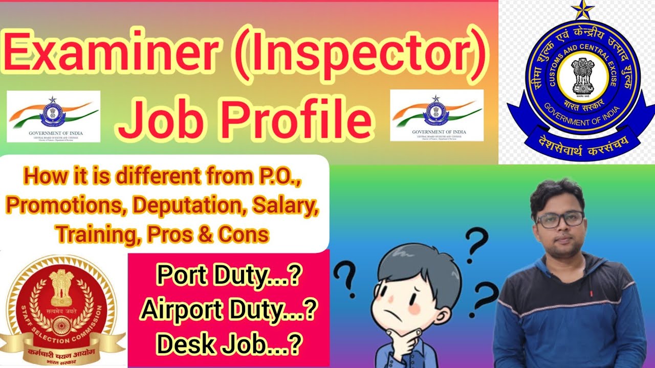 Examiner Job Profile || Comparison with PO || #ssc #cgl #examiner #motivation #job #work