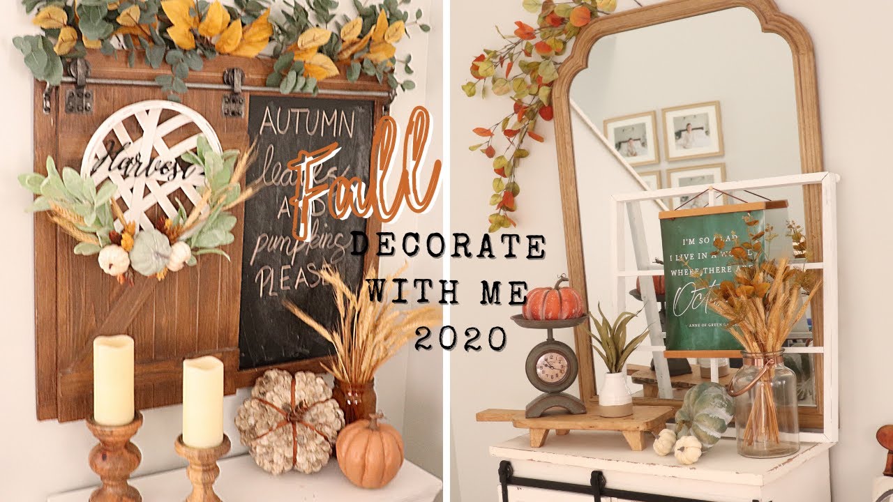 Fall Decorate With Me 2020 | Cozy Fall Entryway and Living Room | Fall Farmhouse